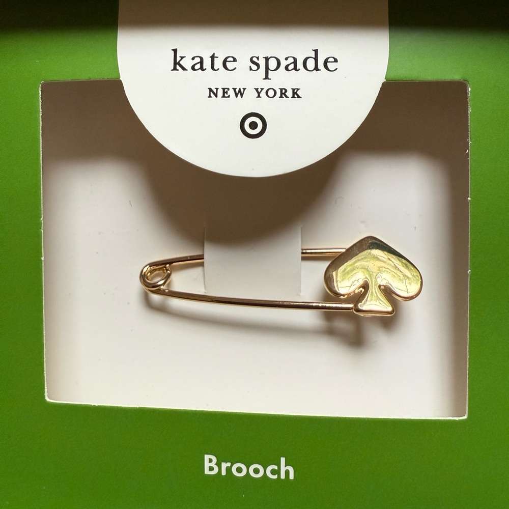 NWT Spade Safety Pin Brooch - kate spade new york x Target Gold - Picture 4 of 4